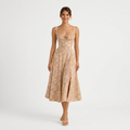 Lacey & Brooks | Adeline Floral Corset Midi Dress