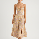 Adeline Floral Corset Midi Dress – view 2