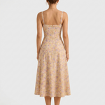 Adeline Floral Corset Midi Dress – view 3