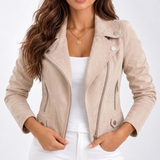 Alma Asymmetric Zip Fitted Jacket – view 2