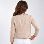 Alma Asymmetric Zip Fitted Jacket – view 3