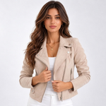 Alma Asymmetric Zip Fitted Jacket – view 7