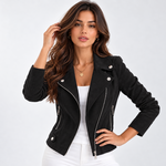 Alma Asymmetric Zip Fitted Jacket – view 8