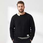 Ascot Contrast Pattern Knit Sweater – view 2
