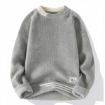 Ascot Contrast Pattern Knit Sweater – view 8