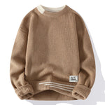 Ascot Contrast Pattern Knit Sweater – view 9