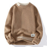 Ascot Contrast Pattern Knit Sweater – view 9
