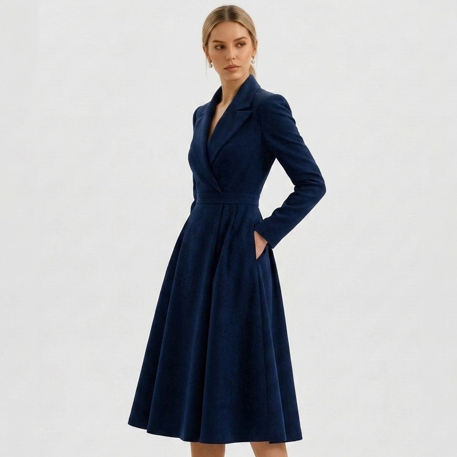 Aurelia Belted Blazer Midi Dress – view 4