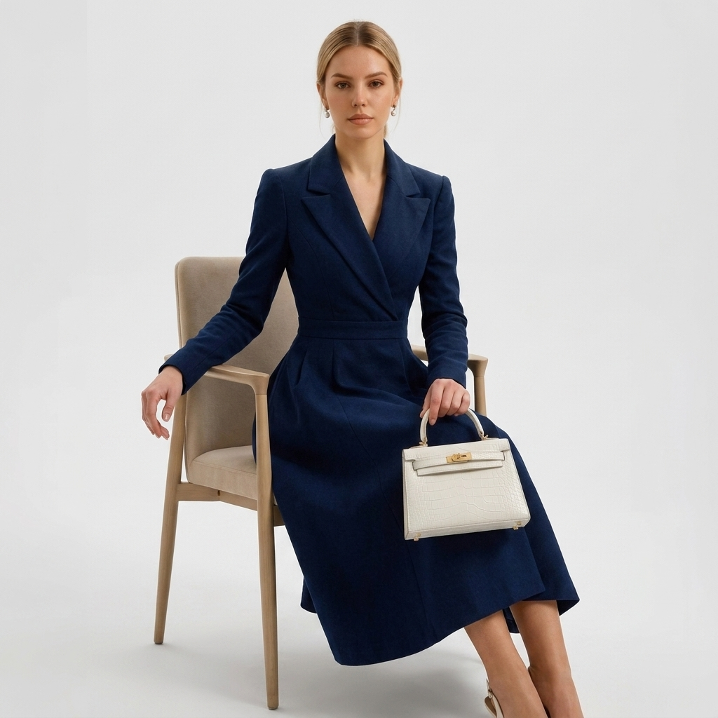 Aurelia Belted Blazer Midi Dress – view 8