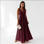 Bianca Wrap V-Neck Maxi Dress – view 1