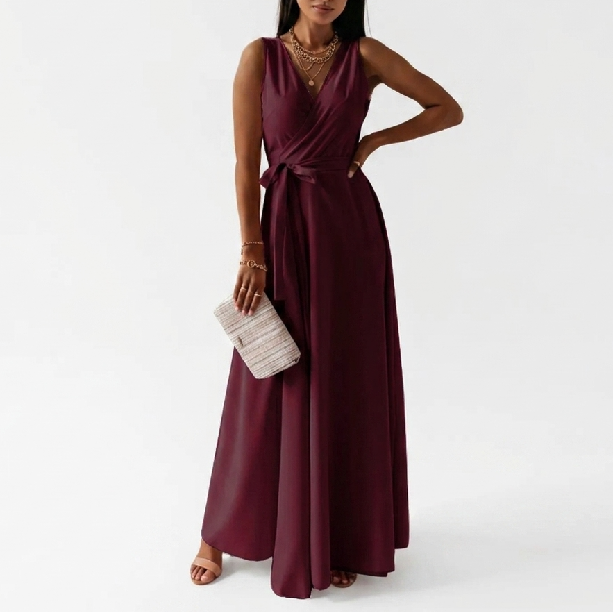 Bianca Wrap V-Neck Maxi Dress – view 2