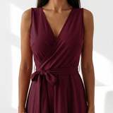 Bianca Wrap V-Neck Maxi Dress – view 3