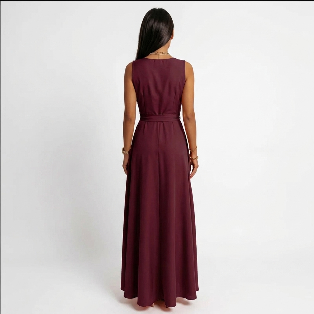Bianca Wrap V-Neck Maxi Dress – view 4