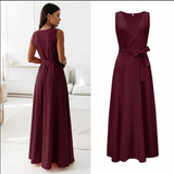 Bianca Wrap V-Neck Maxi Dress – view 5