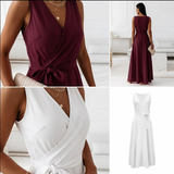 Bianca Wrap V-Neck Maxi Dress – view 6