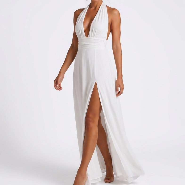 Blythe Deep V Slit Maxi Dress – view 2