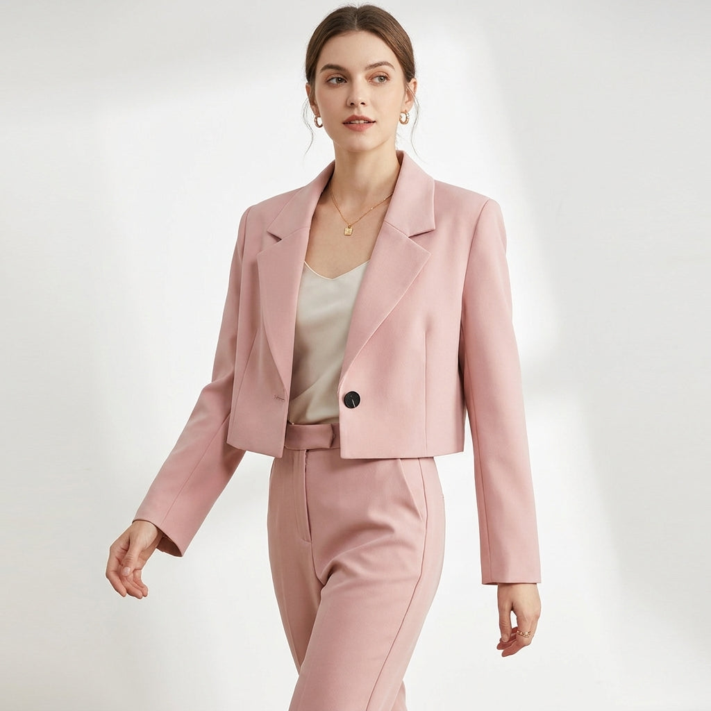 Brielle Cropped Lapel Blazer – view 4