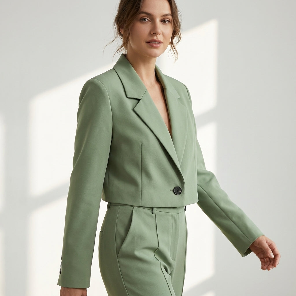Brielle Cropped Lapel Blazer – view 5