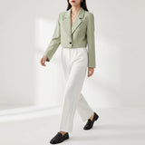 Brielle Cropped Lapel Blazer – view 6