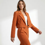 Brielle Cropped Lapel Blazer – view 9