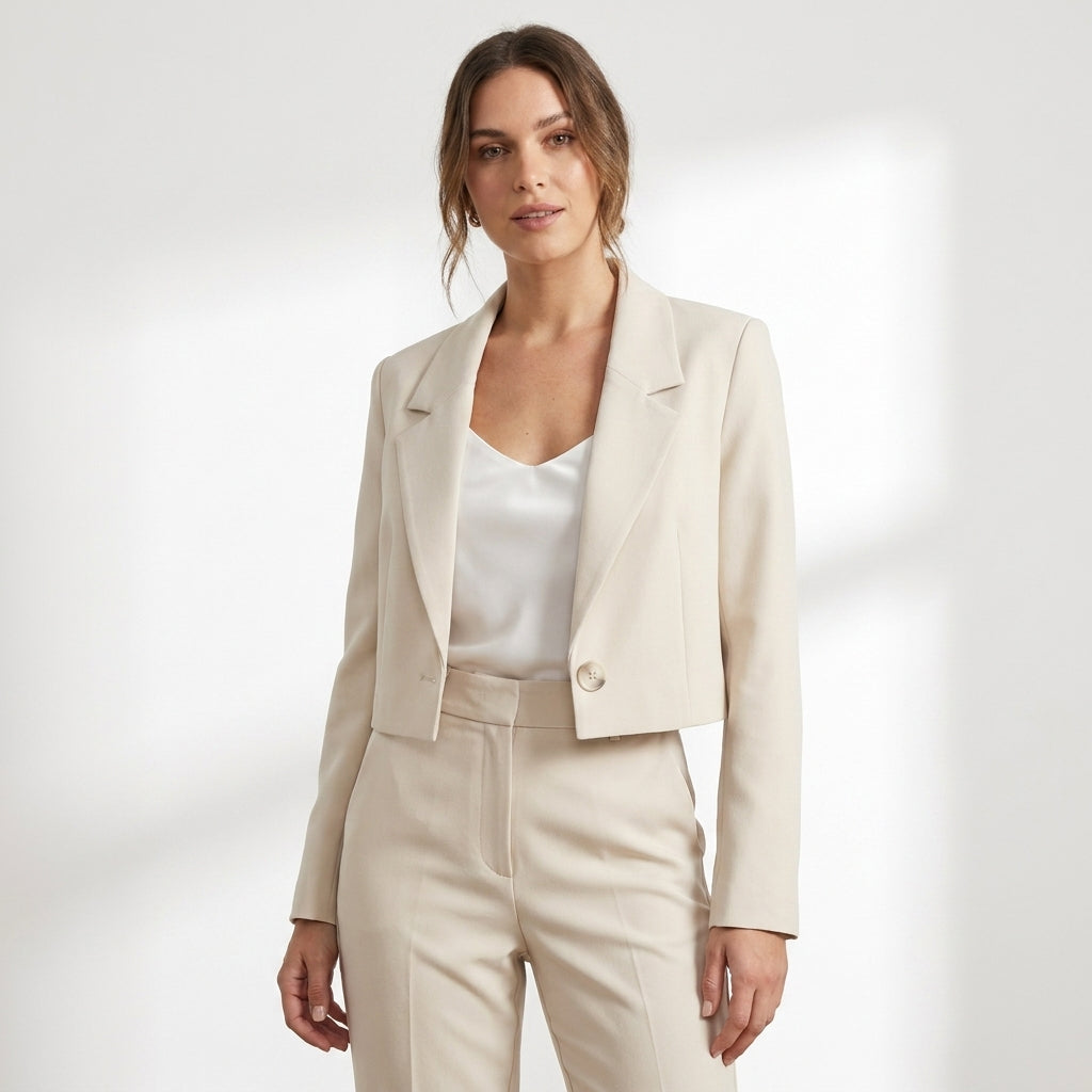 Calla Cropped Lapel Blazer – view 2