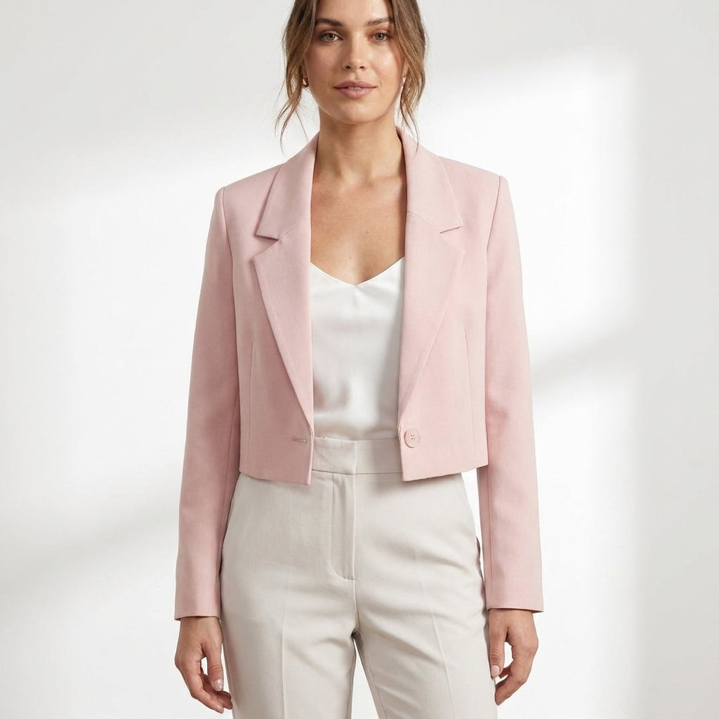 Calla Cropped Lapel Blazer – view 3