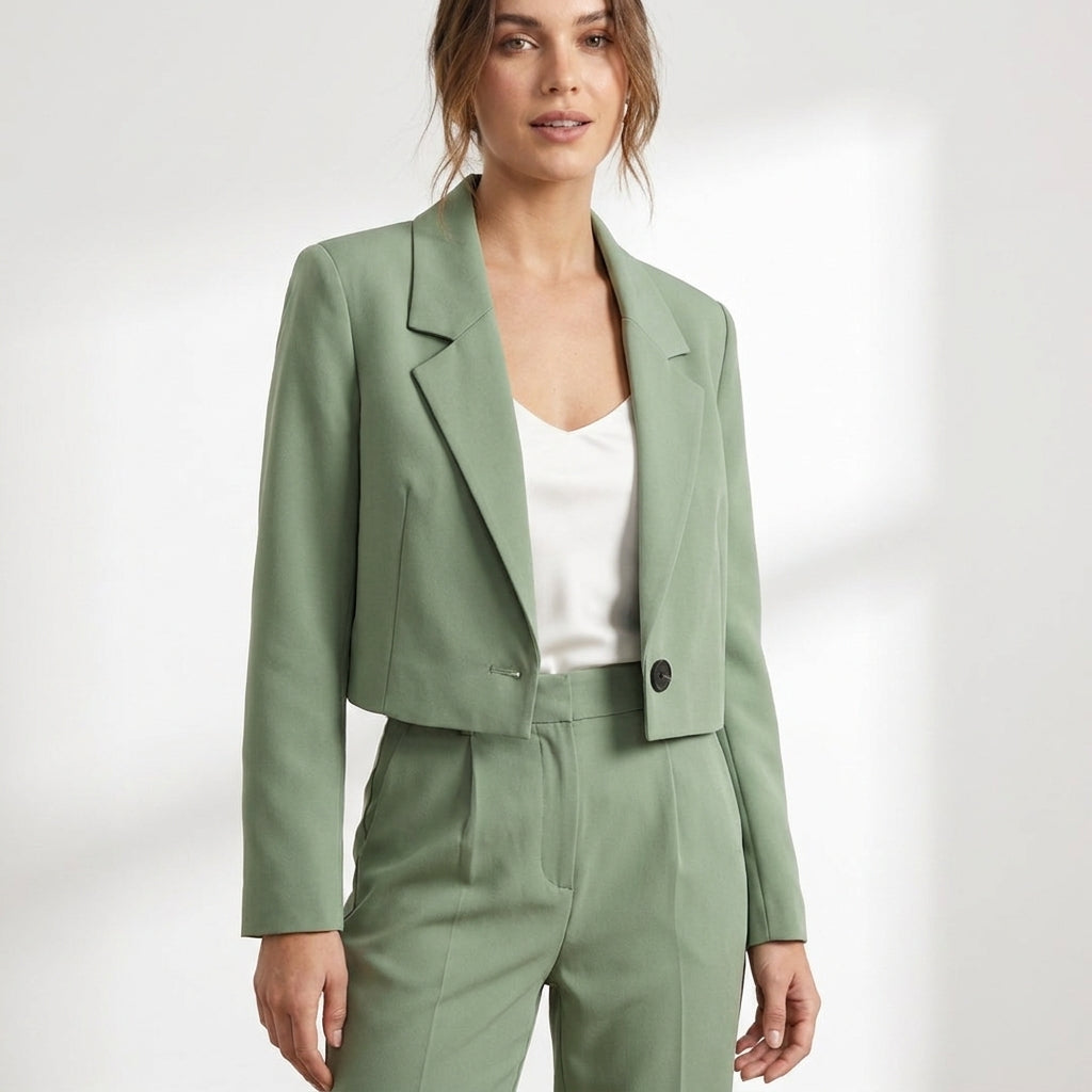 Calla Cropped Lapel Blazer – view 4