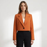 Calla Cropped Lapel Blazer – view 7