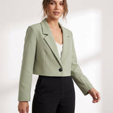 Calla Cropped Lapel Blazer – view 8