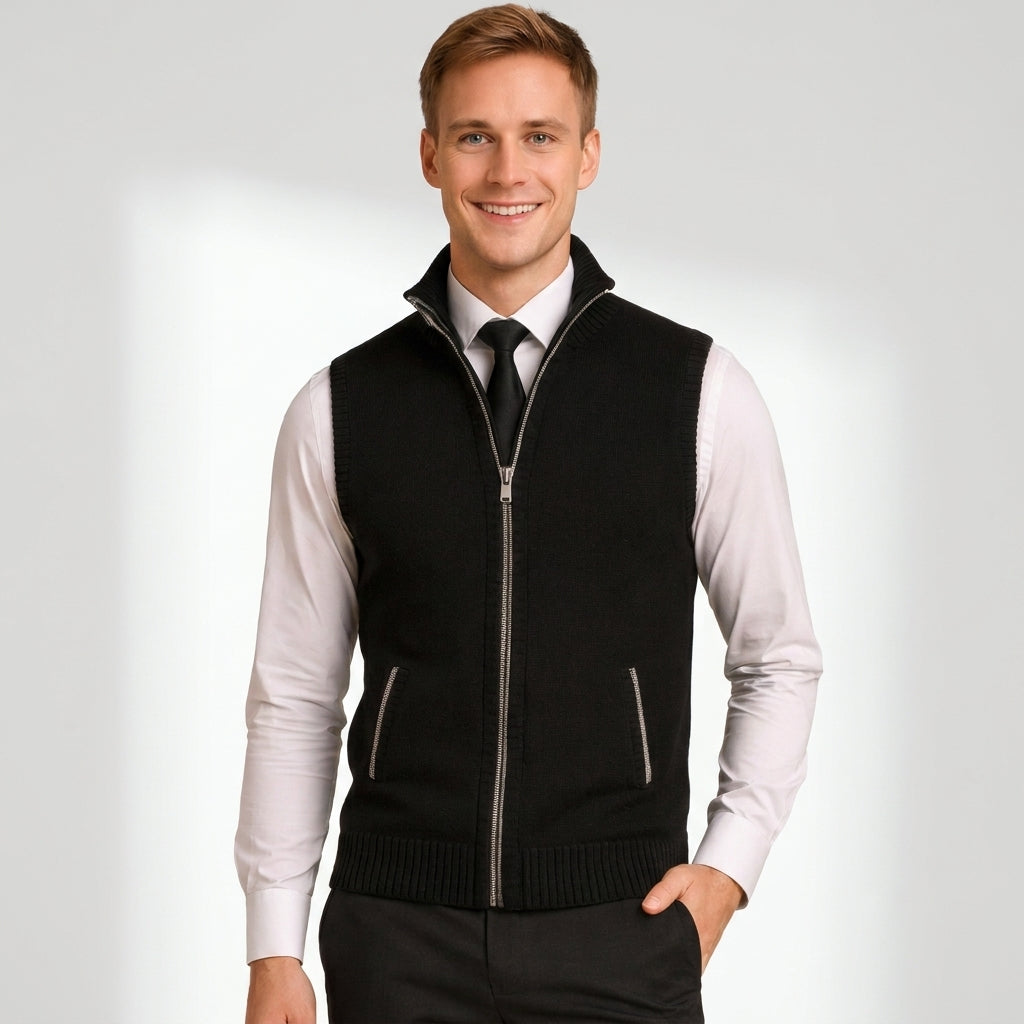 Carmel Sleeveless Zip Knit Cardigan – view 2