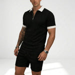 Carrington Textured Henley & Shorts Set – view 2
