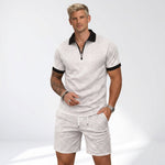 Carrington Textured Henley & Shorts Set – view 3