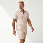 Carrington Textured Henley & Shorts Set – view 4