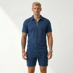 Carrington Textured Henley & Shorts Set – view 6