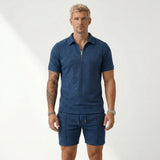 Carrington Textured Henley & Shorts Set – view 6