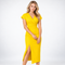 Clementine V-Neck Front-Slit Midi Dress – view 9