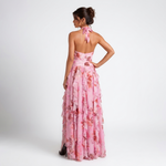 Colette Floral Halter Ruffle Maxi Dress – view 3