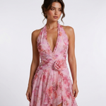 Colette Floral Halter Ruffle Maxi Dress – view 7