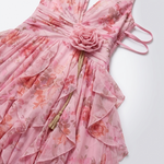 Colette Floral Halter Ruffle Maxi Dress – view 9