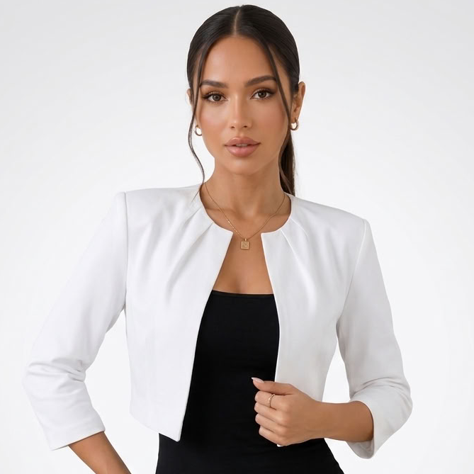 Della Cropped 3/4 Sleeve Bolero – view 1