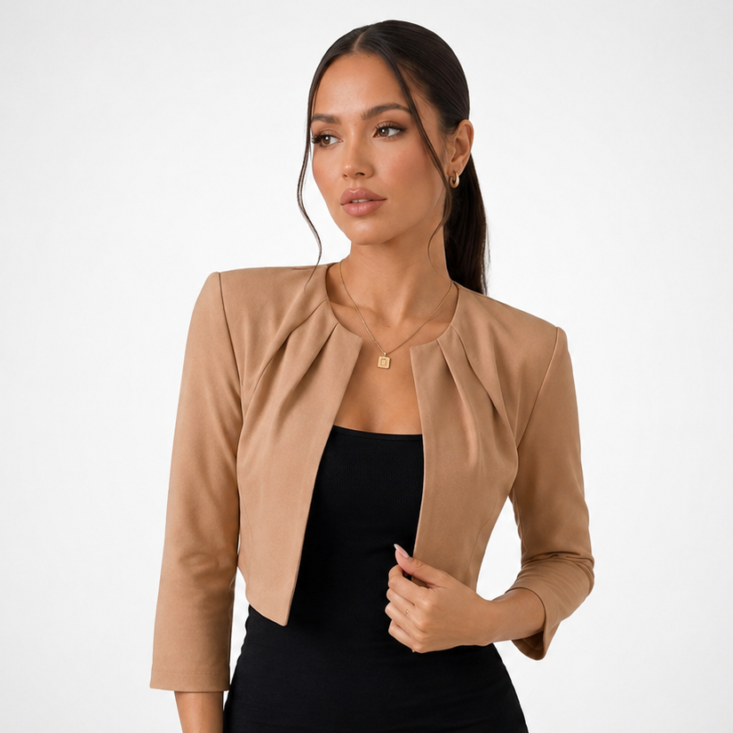 Della Cropped 3/4 Sleeve Bolero – view 10