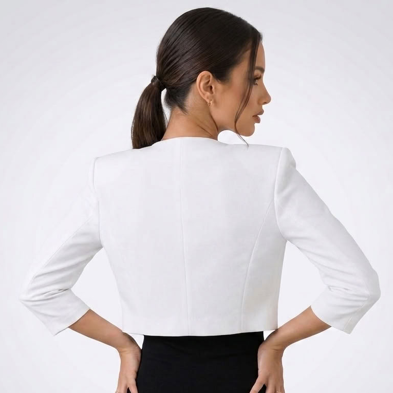 Della Cropped 3/4 Sleeve Bolero – view 3