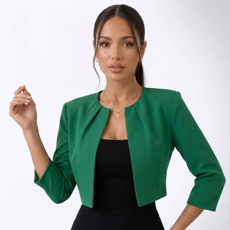 Della Cropped 3/4 Sleeve Bolero – view 9