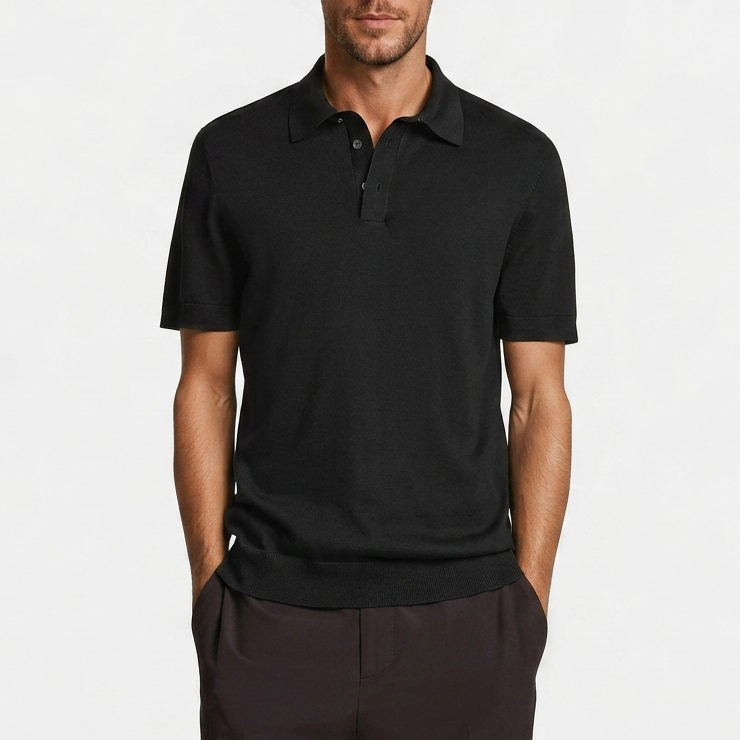 Dorian Merino Wool Slim-Fit Polo – view 1