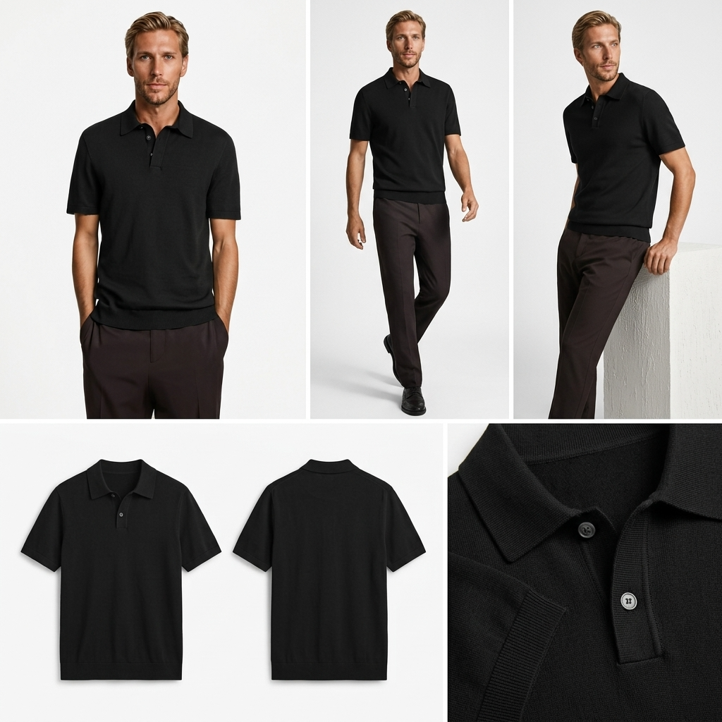 Dorian Merino Wool Slim-Fit Polo – view 4