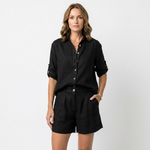 Dorothea Linen Shirt and Shorts Set – view 7