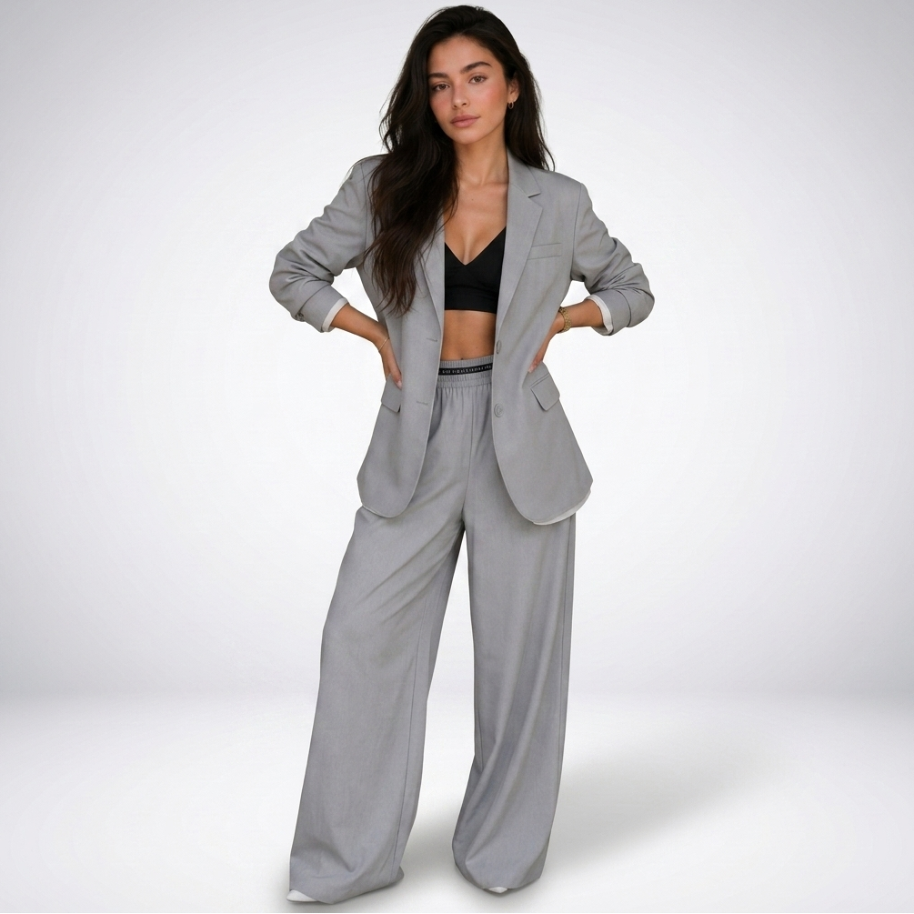 Elise Blazer and Wide-Leg Trouser Set – view 1