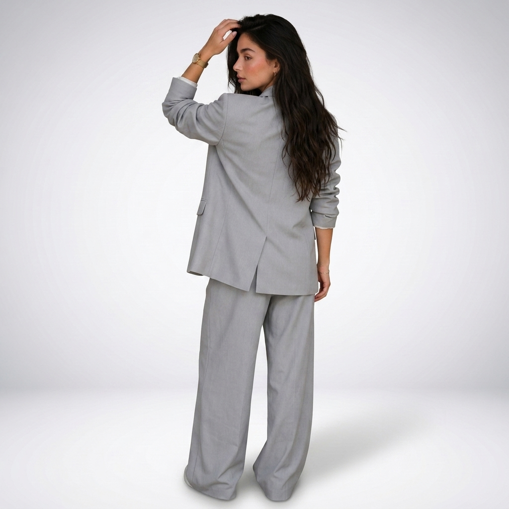 Elise Blazer and Wide-Leg Trouser Set – view 3