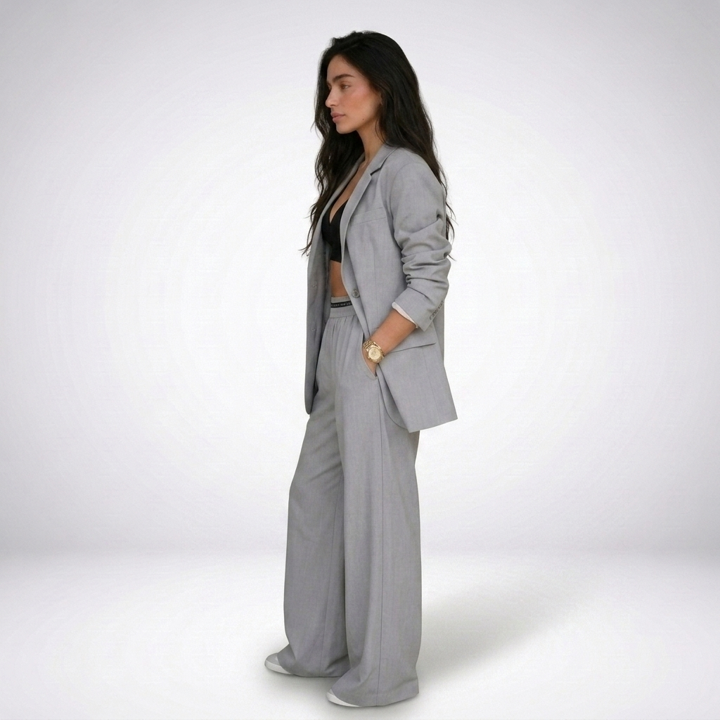 Elise Blazer and Wide-Leg Trouser Set – view 4