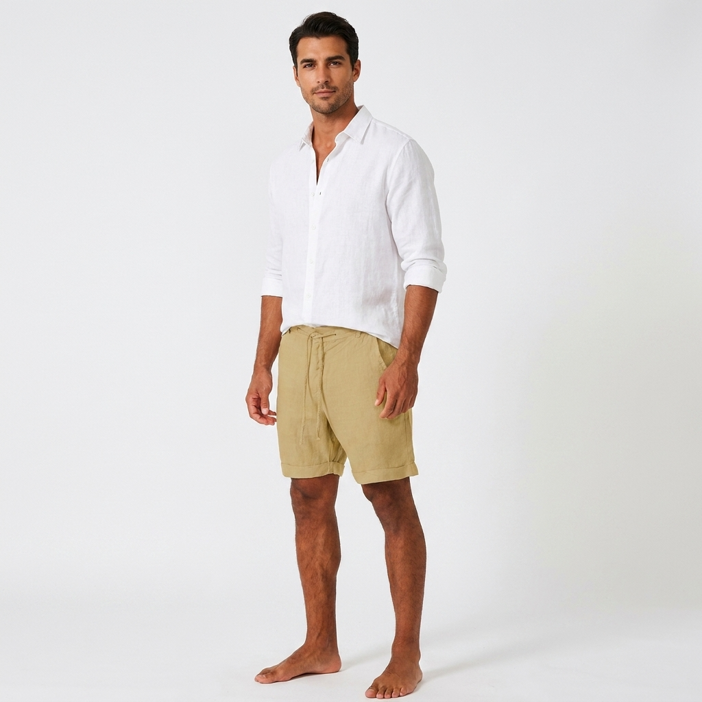 Ellington Linen Drawstring Shorts – view 5
